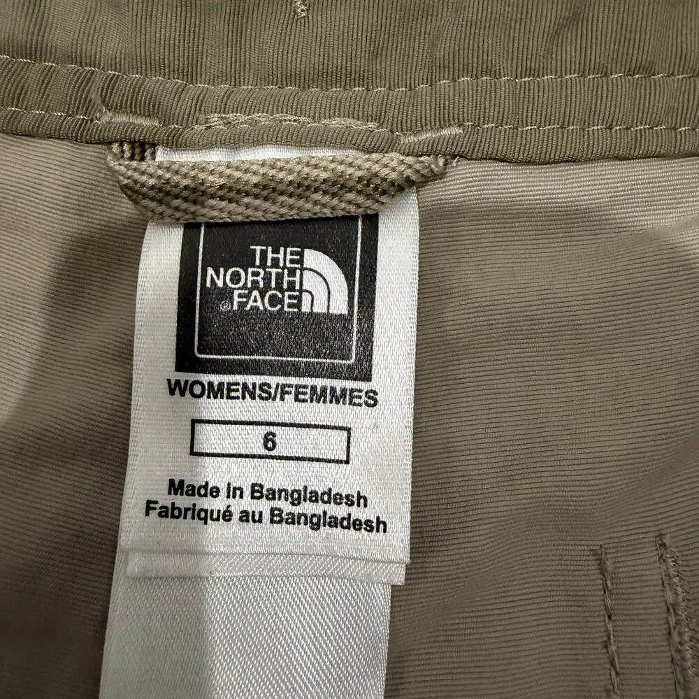 The North Face W Khaki Outdoor Hiking Trail Shorts 6 Camping Gorpcore Trail